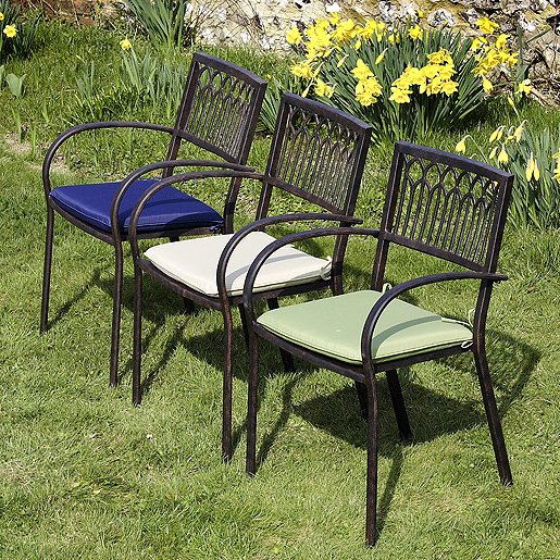 Coussins imperméables pour chaises de jardin - Vert