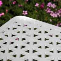 Aperçu: White metal claire garden side table 6