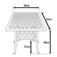 Aperçu: Table SANDRA - Bronze Ancien