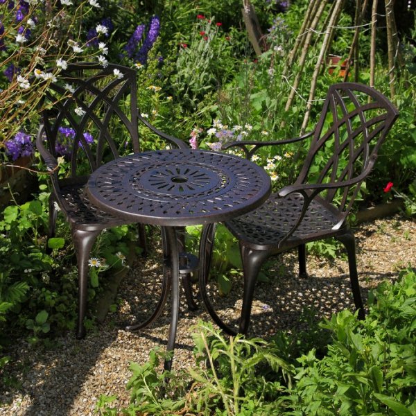 EVE Table bistrot - Bronze Ancien