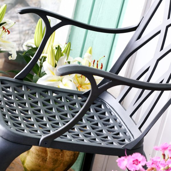 APRIL chaise de jardin - Gris Ardoise
