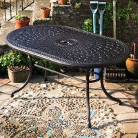 Aperçu: The June 6 seater garden table in antique bronze
