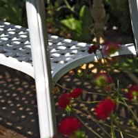 Aperçu: White claire aluminium garden side table 9