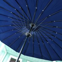 2.5m Blue garden fiberglass parasol 5