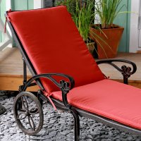 Aperçu: Red garden sunlounger cushion 1