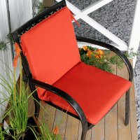 Aperçu: Terracotta garden chair high back cushion 12