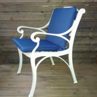 Aperçu: Kate white metal garden lattice chair 6