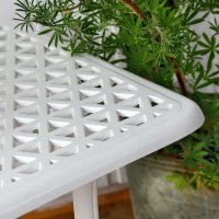 Aperçu: White metal claire garden side table 7