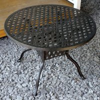Aperçu: 103cm round 4 seater garden table set 15