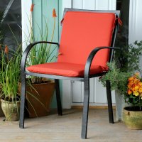 Aperçu: Terracotta garden chair high back cushion 1