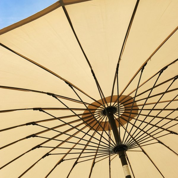 2.7m stone fiberglass garden parasol 1
